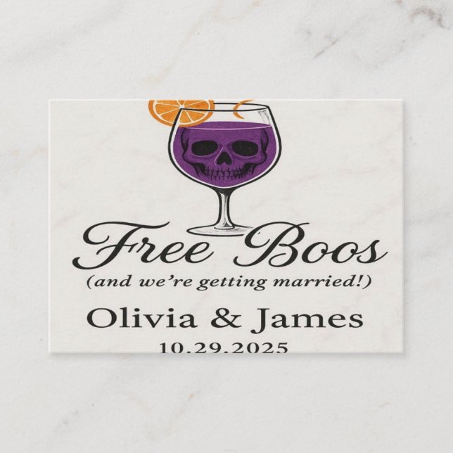 Halloween Wedding Save the Date Invitation (Front)