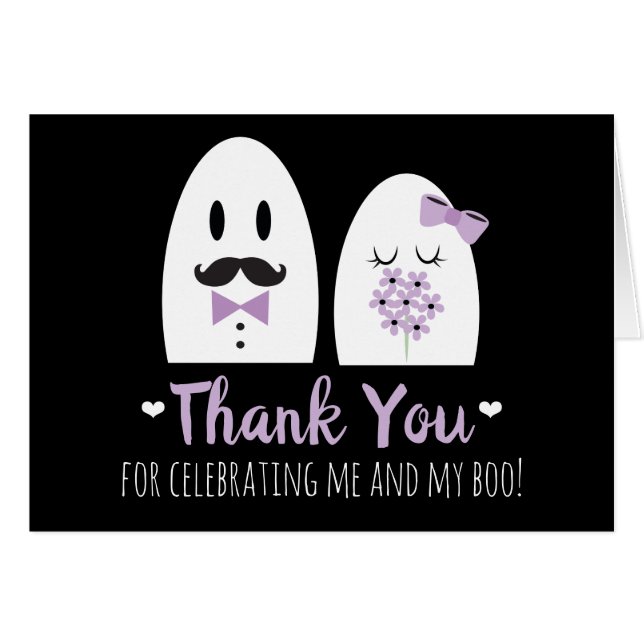 Halloween Wedding Shower Thank You Cards (Front Horizontal)