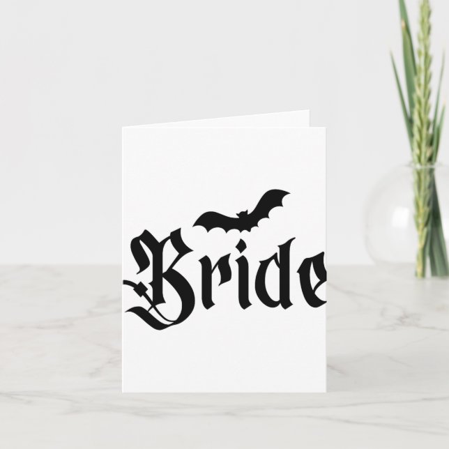 Halloween Wedding Spooky Bride Groom Couple Matchi Card (Front)