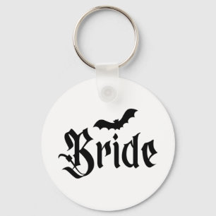 Halloween Wedding Spooky Bride Groom Couple Matchi Key Ring