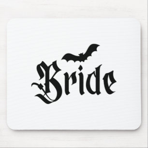 Halloween Wedding Spooky Bride Groom Couple Matchi Mouse Mat