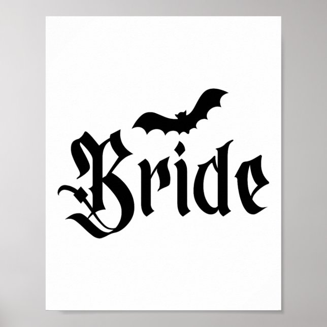 Halloween Wedding Spooky Bride Groom Couple Matchi Poster (Front)