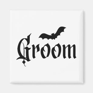 Halloween Wedding Spooky Groom Bride Couple Matchi Magnet