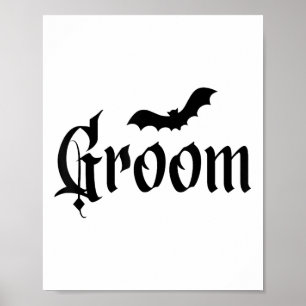 Halloween Wedding Spooky Groom Bride Couple Matchi Poster