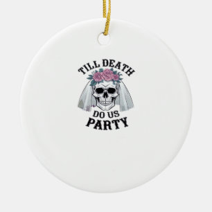 Halloween Wedding Spooky - Till Death Do Us Party Ceramic Tree Decoration