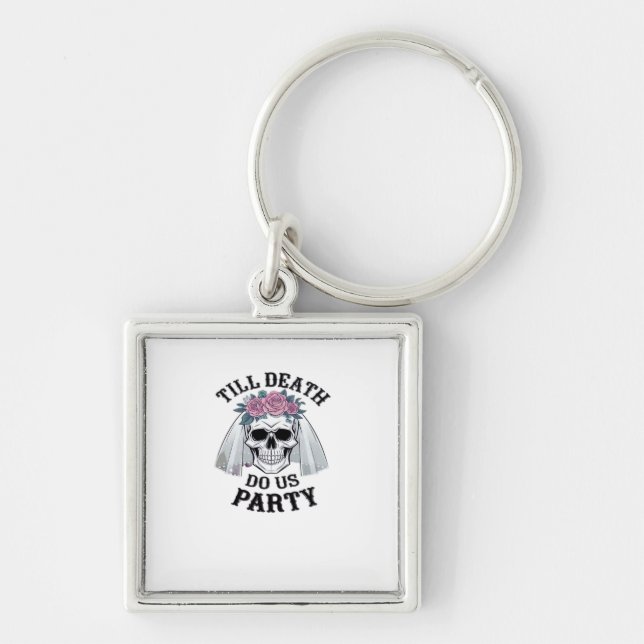 Halloween Wedding Spooky - Till Death Do Us Party Key Ring (Front)