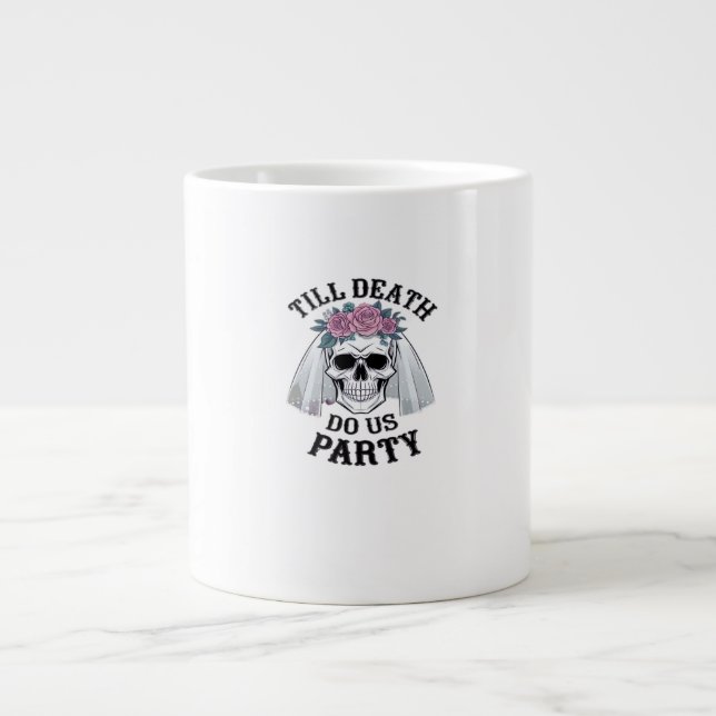 Halloween Wedding Spooky - Till Death Do Us Party Large Coffee Mug (Front)