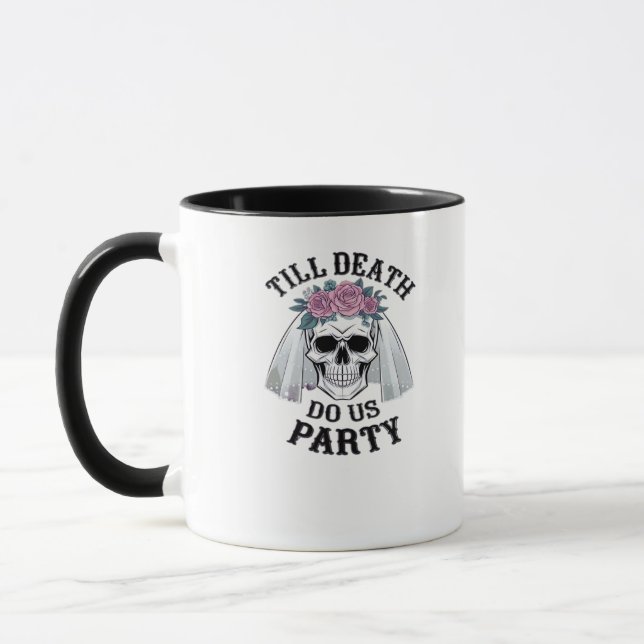 Halloween Wedding Spooky - Till Death Do Us Party Mug (Left)