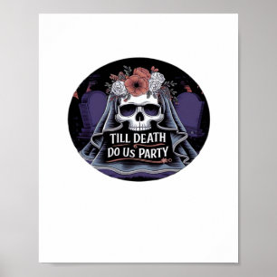 Halloween Wedding Spooky Wedding Halloween Party T Poster