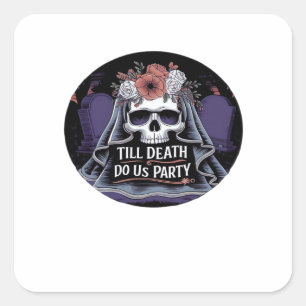 Halloween Wedding Spooky Wedding Halloween Party T Square Sticker