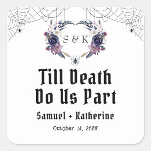 Halloween Wedding Square Sticker