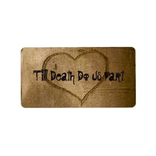 Halloween wedding sticker Till Death Do Us Part (Front)