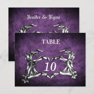halloween wedding Table Number Postcard