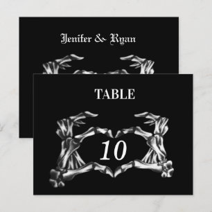 halloween wedding Table Number Postcard