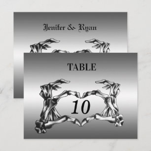 halloween wedding Table Number Postcard