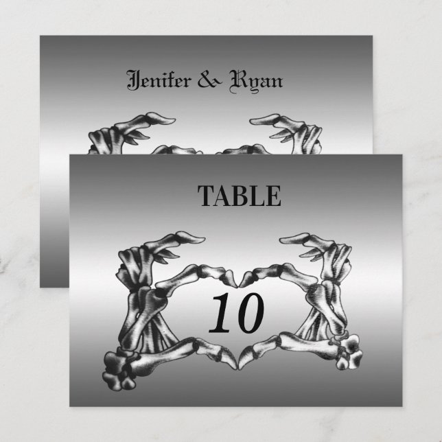 halloween wedding  Table Number Postcard (Front/Back)