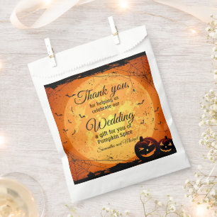 Halloween Wedding Thank You Favour Bag Custom Name