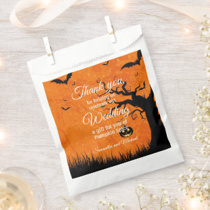 Halloween Wedding Thank You Scary Tree Your Names Favour Bags