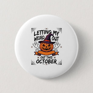 Halloween Weird Shirt With Pumpkin Ghosts_1 6 Cm Round Badge