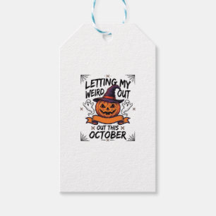 Halloween Weird Shirt With Pumpkin Ghosts_1 Gift Tags