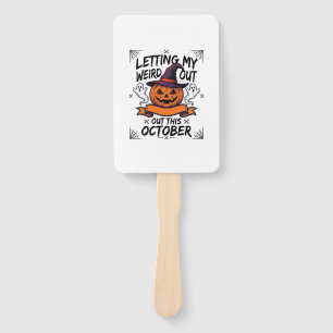 Halloween Weird Shirt With Pumpkin Ghosts_1 Hand Fan