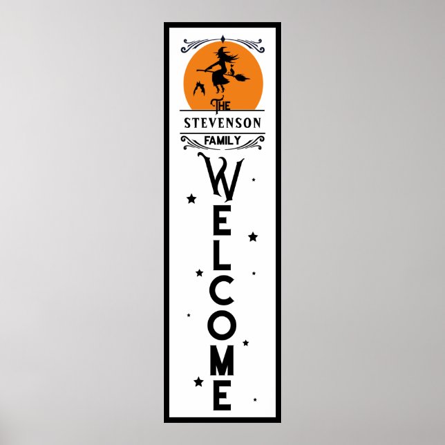 Halloween Welcome | Family Name Door Length Poster (Front)