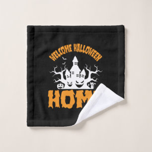 Halloween Welcome Halloween Home Birthday Wash Cloth