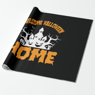 Halloween Welcome Halloween Home Birthday Wrapping Paper