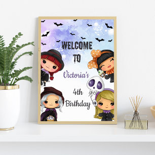 Halloween Welcome Sign, Halloween Birthday Sign
