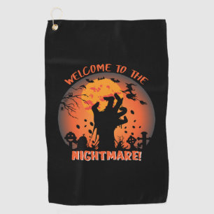 Halloween Welcome To The Nightmare Golf Towel