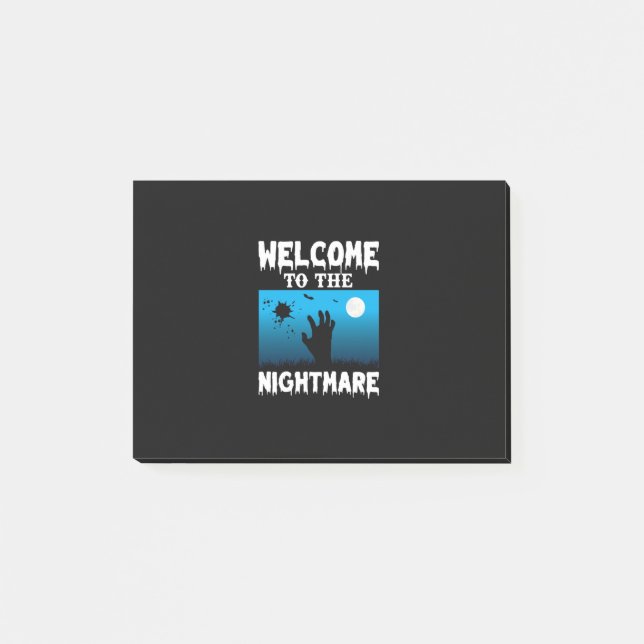Halloween Welcome To The Nightmare Post-it Notes (Front)