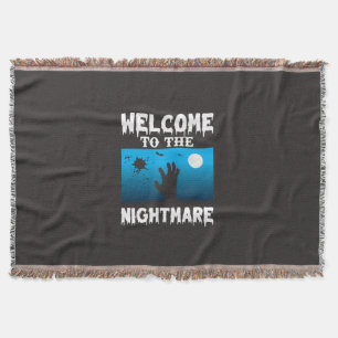Halloween Welcome To The Nightmare Throw Blanket