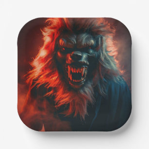 Halloween - Werewolf 4 Paper Plate