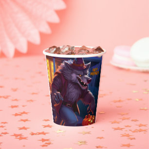 Halloween/werewolf/fall/autumn Paper Cups