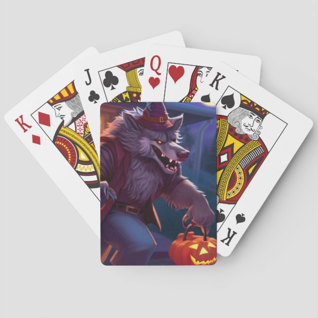 Halloween/werewolf/fall/autumn Playing Cards (Back)