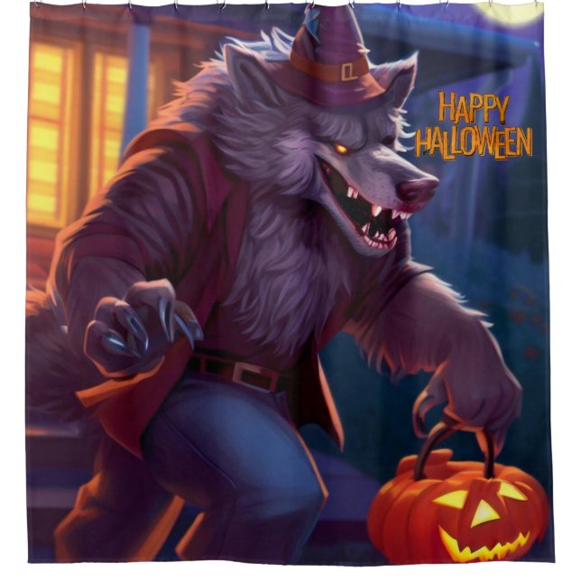 Halloween/werewolf/fall/autumn Shower Curtain (Front)