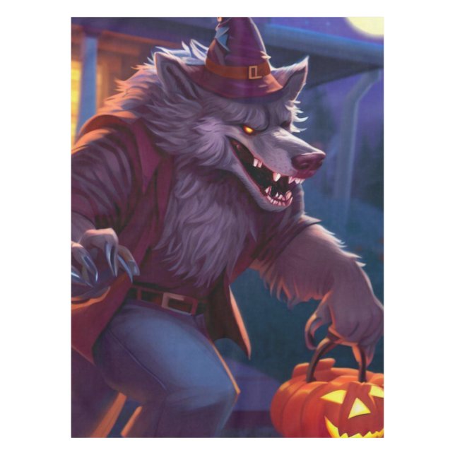 Halloween/werewolf/fall/autumn Tablecloth (Front)