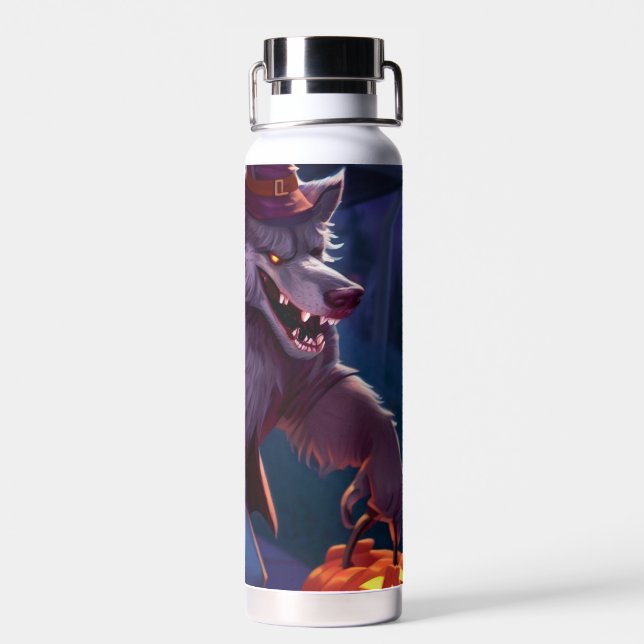Halloween/werewolf/fall/autumn Water Bottle (Back)