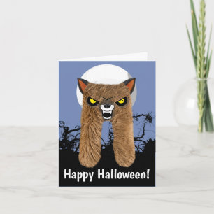 Halloween Werewolf Greeting Card