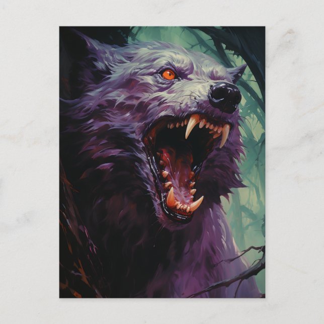 Halloween Werewolf Postcard (Front)