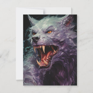 Halloween Werewolf Postcard