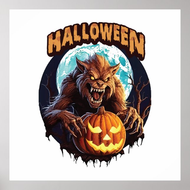 Halloween Werewolf Poster (Front)