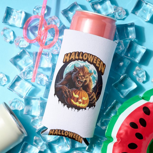 Halloween Werewolf Seltzer Can Cooler (In Situ Summer)