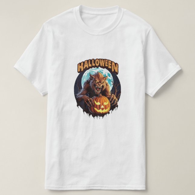 Halloween Werewolf T-Shirt (Design Front)