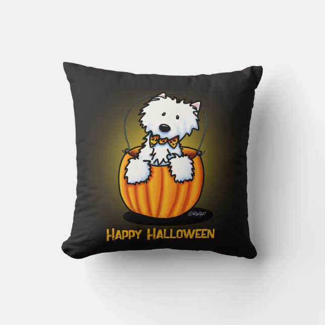 Halloween Westie Cushion (Front)