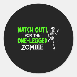Halloween Wheelchair Ampu Humour Statet Classic Round Sticker