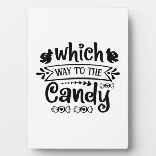 Halloween Which Way To The Candy Birthday Plaque