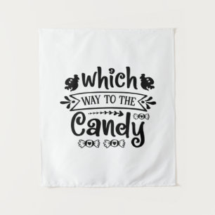 Halloween Which Way To The Candy Birthday Tapestry