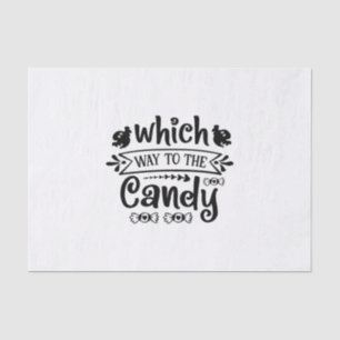 Halloween Which Way To The Candy Birthday Tissue Paper