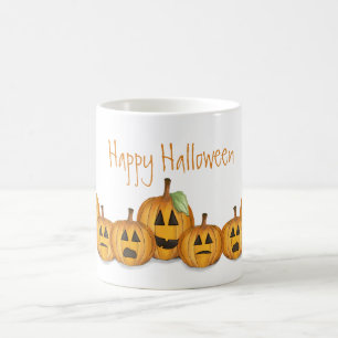 Halloween Whimsical Cute Pumpkin Jack O'Lanterns Coffee Mug